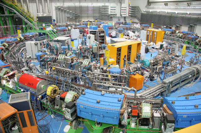 The synchrotron at CNAO, the National Centre for Oncological Hadrontherapy, in Pavia
