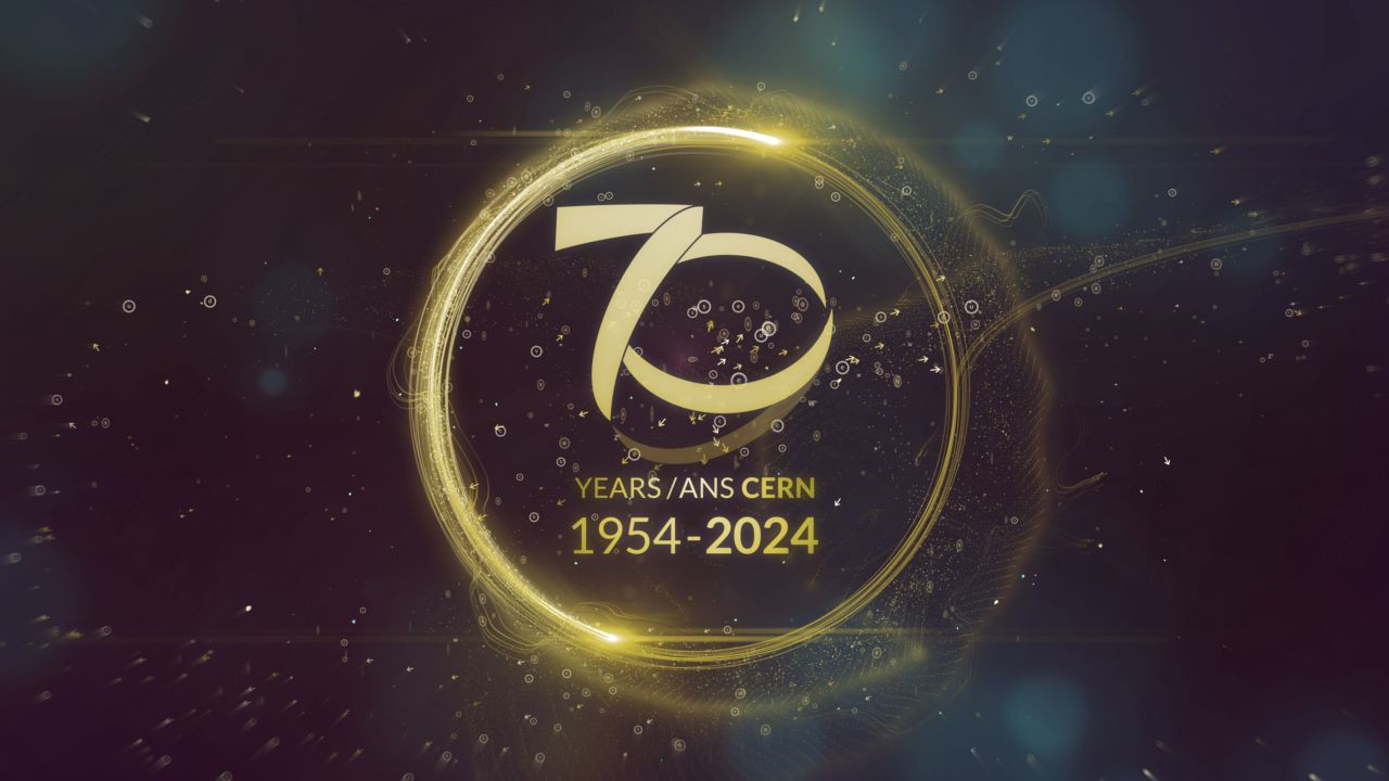 immagine grafica del logo 70 cern