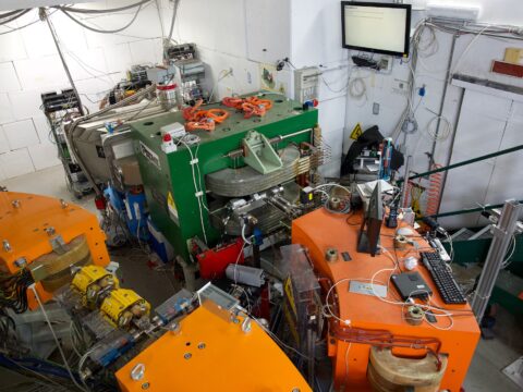 L'apparato sperimentale PADME installato sulla linea di fascio BTF-1 ai Laboratori Nazionali Frascati dell'INFN