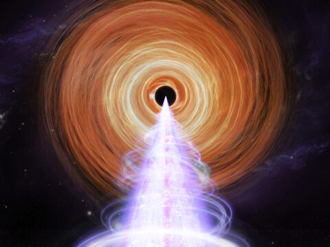 Rappresentazione del blazar BL Lacertae ©NASA