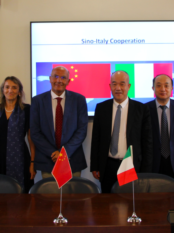 The meeting between the INFN and NSFC delegations at the INFN headquarters in Rome