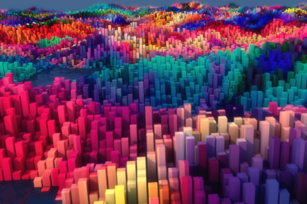 Rendering 3D di un paesaggio digitale (©mik38/iStock)