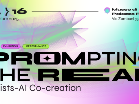 Locandina della mostra “Prompting the Real. Artists-AI co-creation”