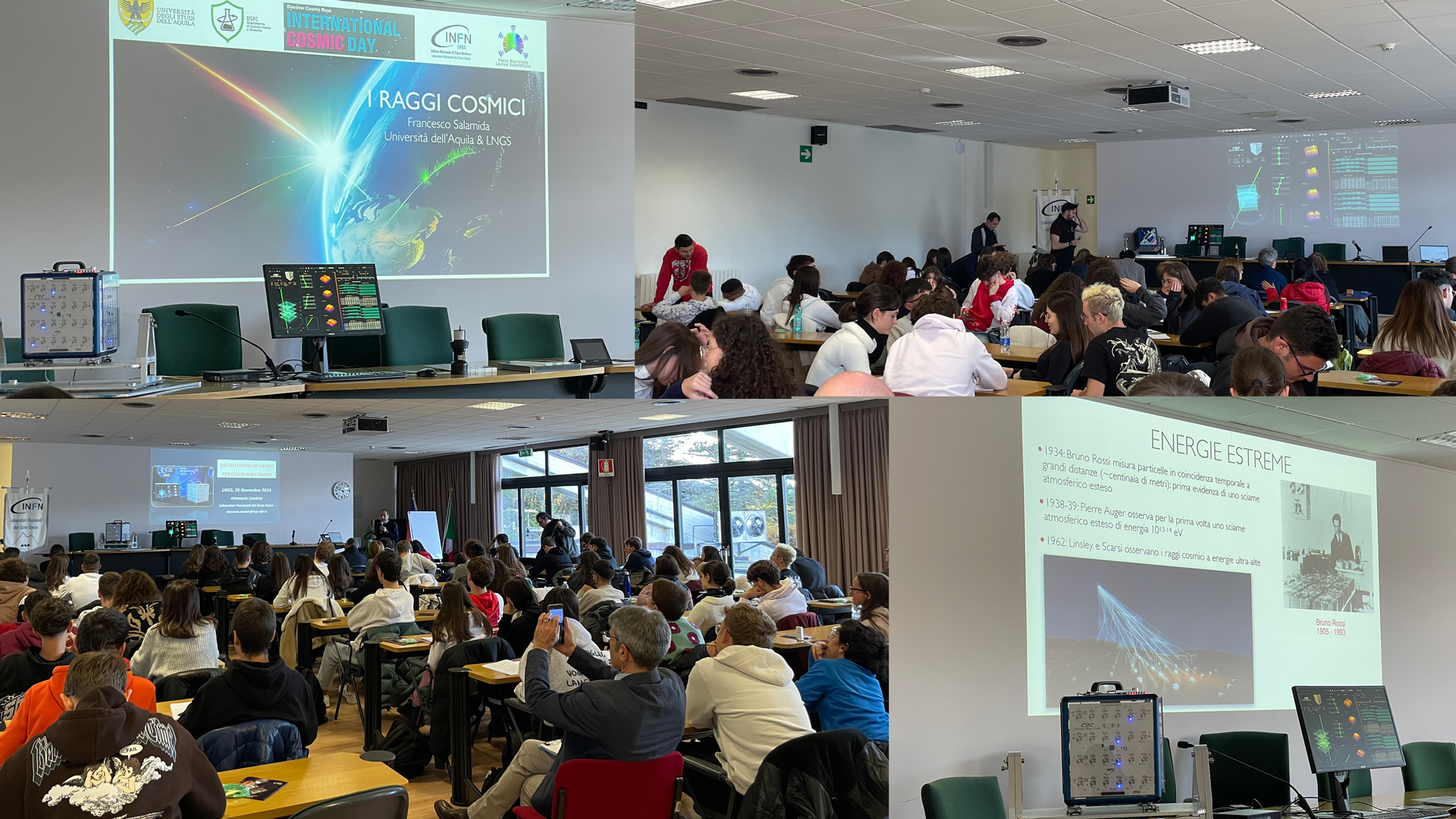 Collage di foto di studenti e studentesse durante l'ICD