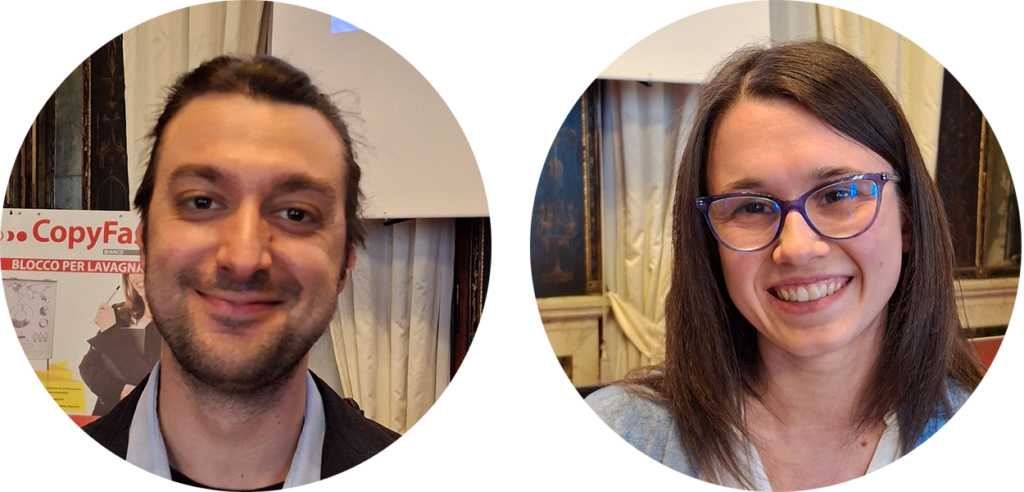 A sinistra Alberto Ressa (Università degli Studi di Roma Sapienza), a destra Ilaria Viale (Università di Padova)