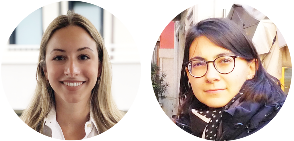 A sinistra Dr.ssa Francesca Ercolessi (Università degli studi di Bologna), a destra Dr.ssa Marta Urioni (Università degli studi di Brescia)