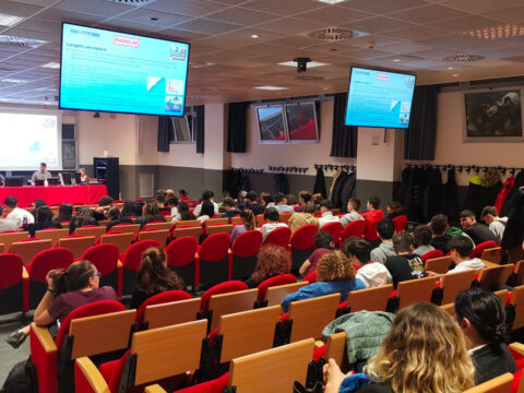 Studenti in aula per le attività di RadioLab durante il Radon Day