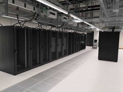 Una delle sale del data center del CNAF dell'INFN