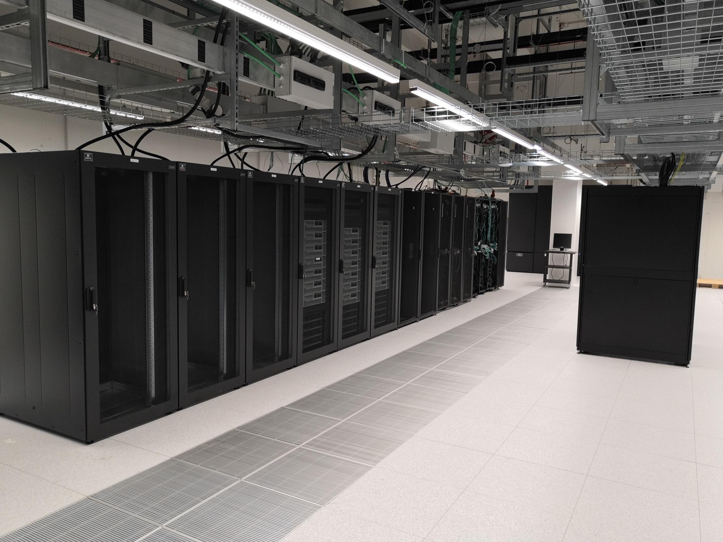 Una delle sale del data center del CNAF dell'INFN