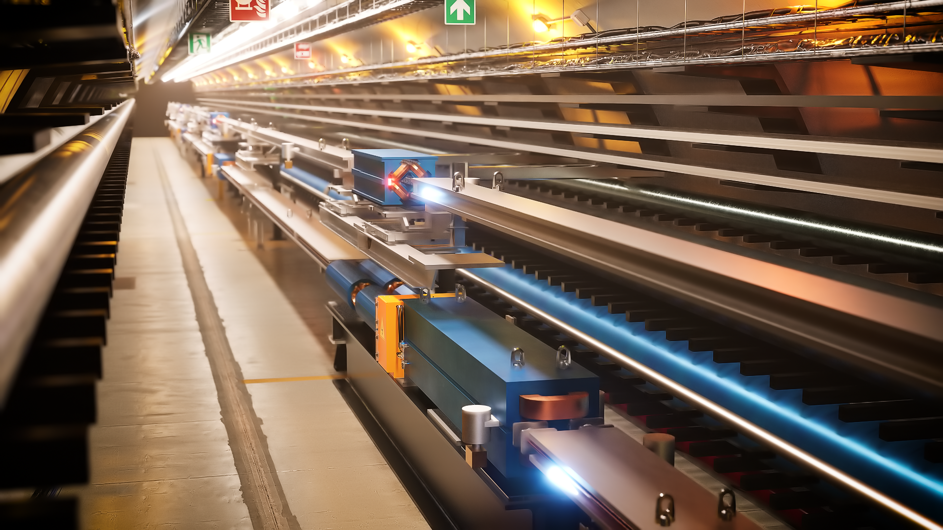 Rappresentazione artistica del tunnel per il Future Circular Collider ©PIXELRISE