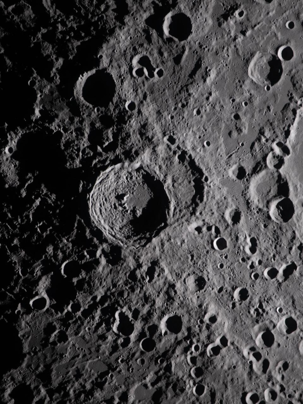 April 6, 2026 - A close-up view taken by the Artemis II crew of the moon surface. Credits NASA