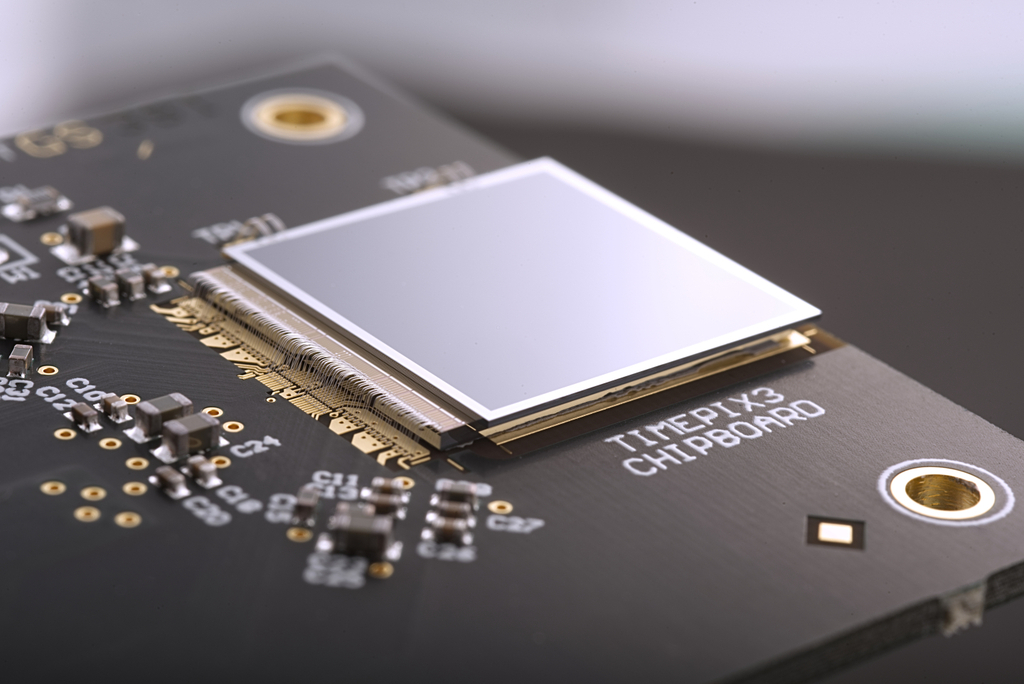 The Timepix chip. Credit CERN.