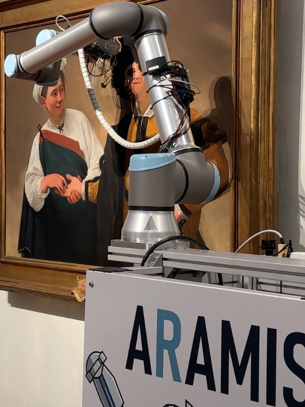 Indagini diagnostiche non invasive sul dipinto Buona Ventura di Caravaggio, con un innovativo sistema che combina uno scanner macro a fluorescenza a raggi X (MA-XRF) ©INFN