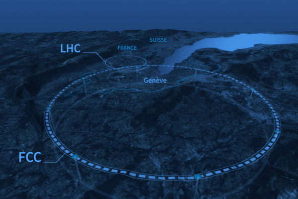 Map showing the proposed location of the Future Circular Collider in the CERN area ©CERN