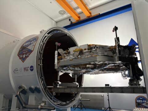 La nuova componente L0 di AMS durante i test